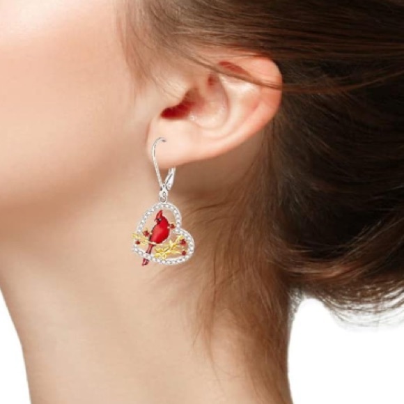 18k Diamond Cardinal Angel Earrings ** LIMITED REMAINING** - Picture 5 of 11